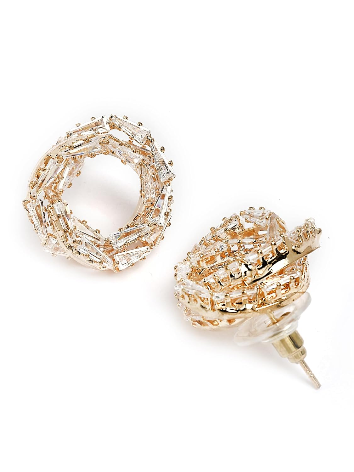 Gold-Plated Stud Earrings – Contemporary Design – Durable Finish – Retail Ready