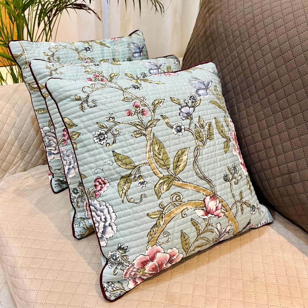 Wholesale Cushion Cover – Pure Cotton Hand Block Print – 16x16 inch (Pack of 2)