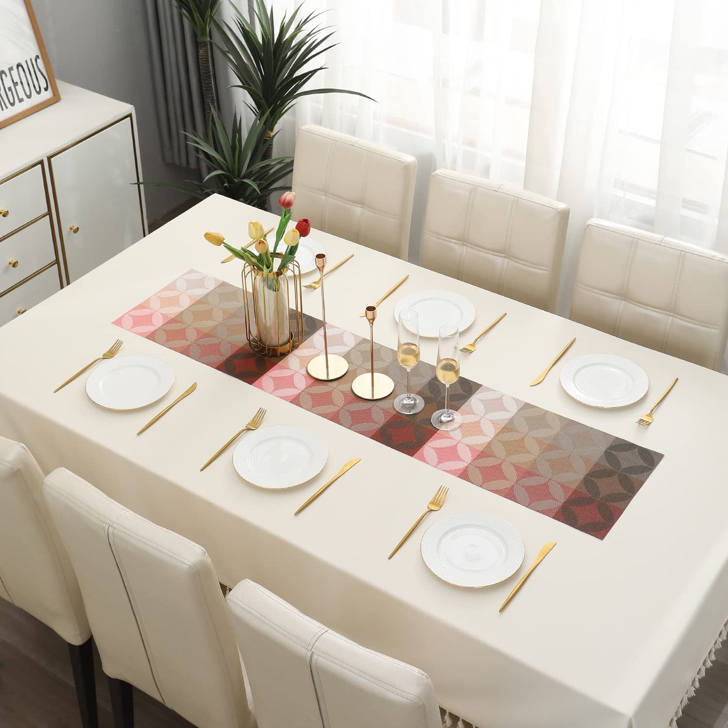 Dining Table Runner – Polyester Blend, Easy-Clean – 30x135 cm
