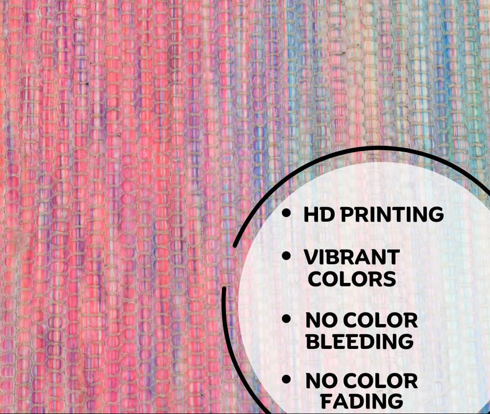 Dhurrie Rug – Sustainable Upcycled Fabric – Digitally Printed – 2' x 5'