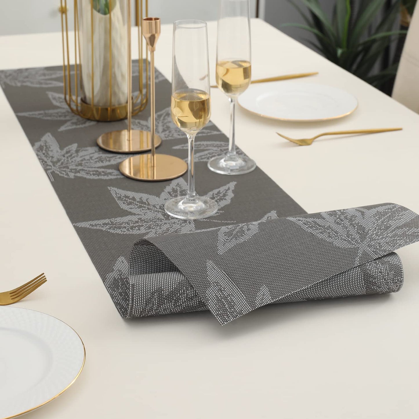 Wholesale Table Runner –  Polyester Blend, Easy Clean – 30x135 cm Grey