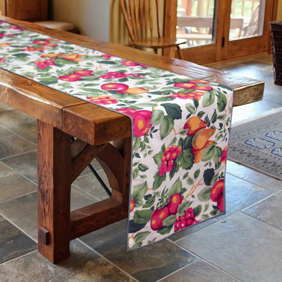 Cotton Fruit Print Table Runner – 14x72-inch