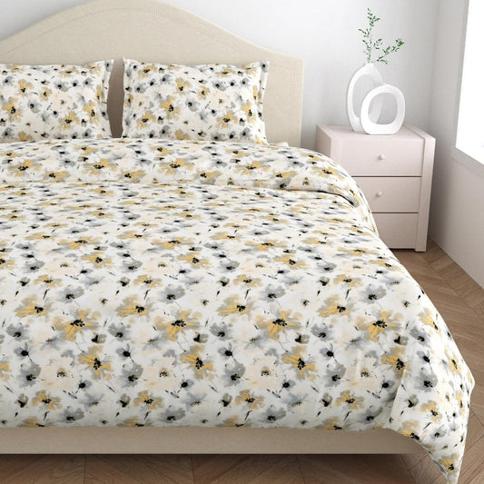Double Bed Bedsheet Set - Ultrasoft Cotton - Queen Size, 2 Pillow Covers | Fade-Resistant