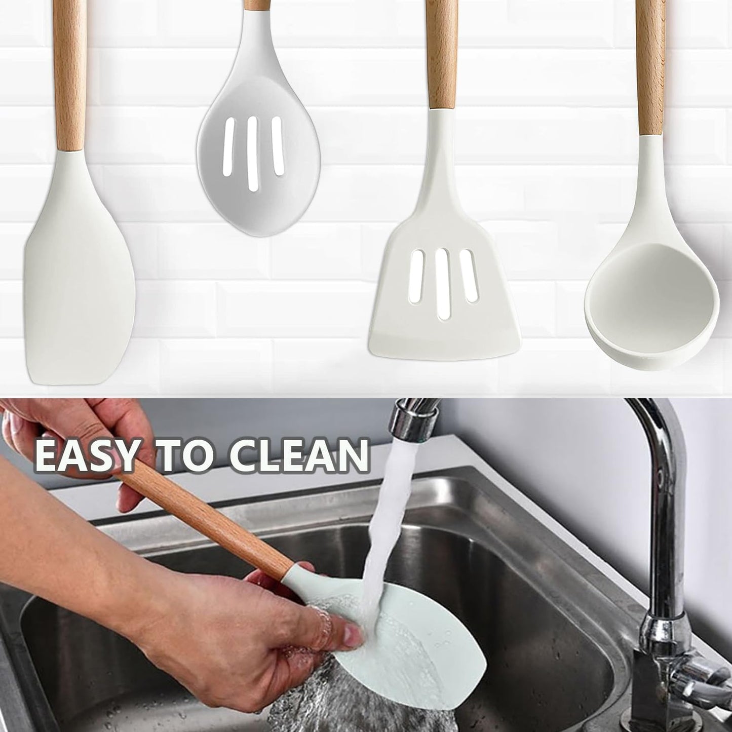 Silicone Kitchen Utensil Set – Cooking Tools – Non-Stick & Heat Resistant – 5 Pcs