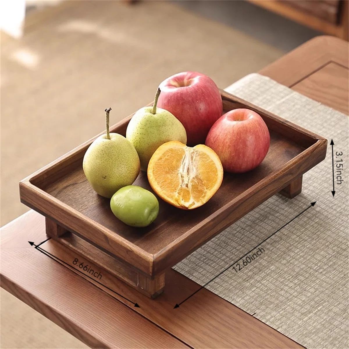 Rustic Wooden Fruit Tray – Display & Serving Tray – Eco-Friendly Wood – Pack of 1