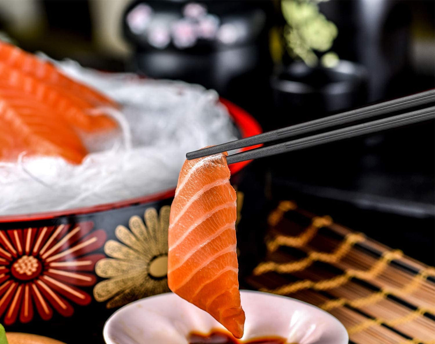 Reusable Fiberglass Chopsticks – Dining Chopsticks – Non-Slip, Dishwasher Safe – 24cm, 5 Pairs