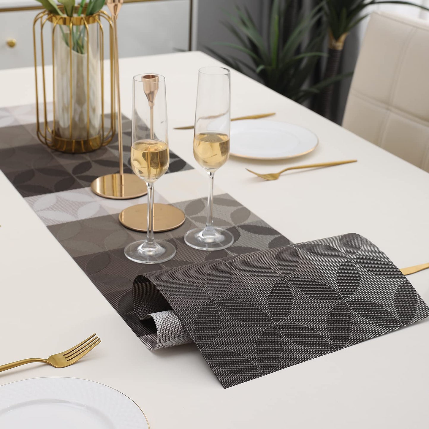 Table Runner – Durable  Polyester Blend – 30x135 cm, Grey