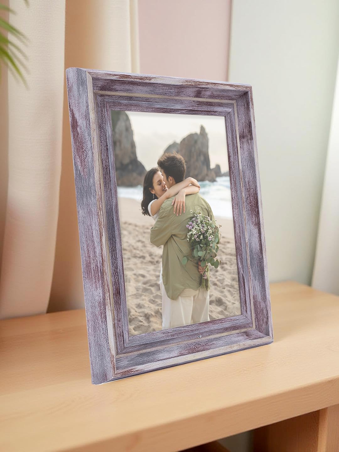 Rustic Dusty Grey Photo Frame – Versatile Display  – 5x7 Inch