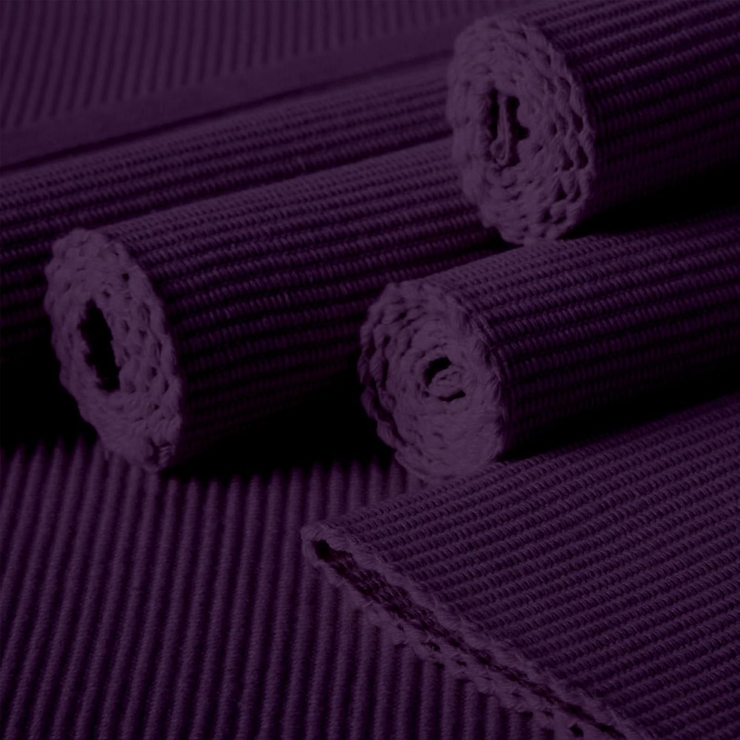 Dining Table Mats – Ribbed Cotton, Heat-Resistant – 48x32 cm, Set of 6