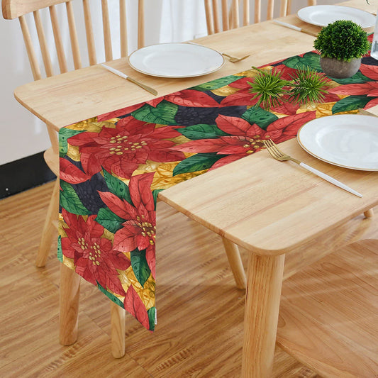 Table Runner – Digital Print Clover Design Cotton Feel – 13x72 Inch