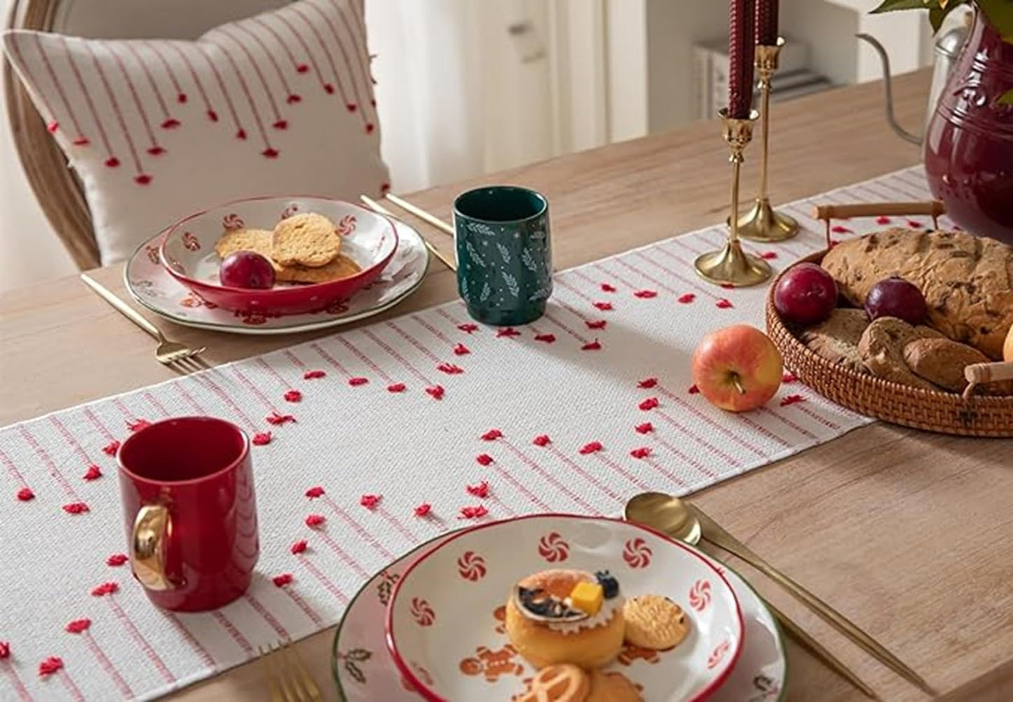 Tasseled Table Runner – Premium Dining Linen – Natural Cotton, Eco-Friendly – 14x72 Inch