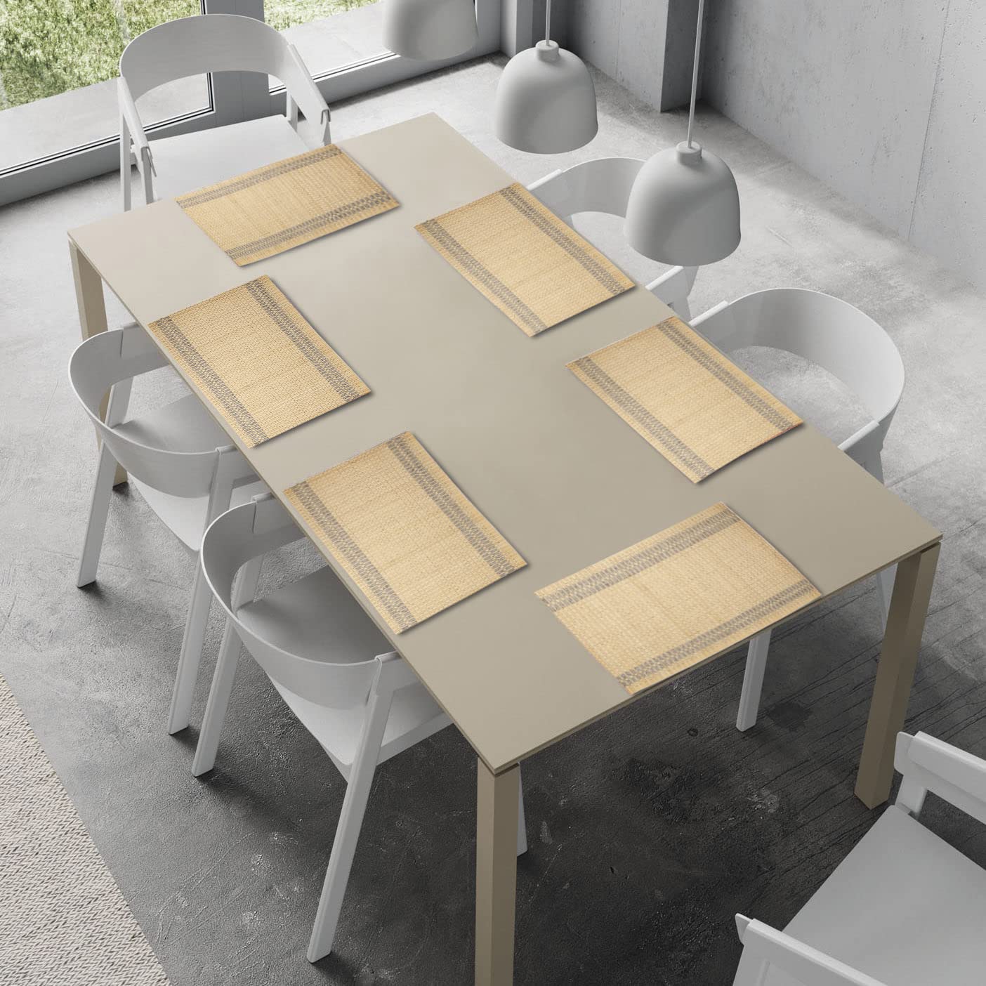 Placemats – Reversible Bamboo – 45x30 cm, Set of 6