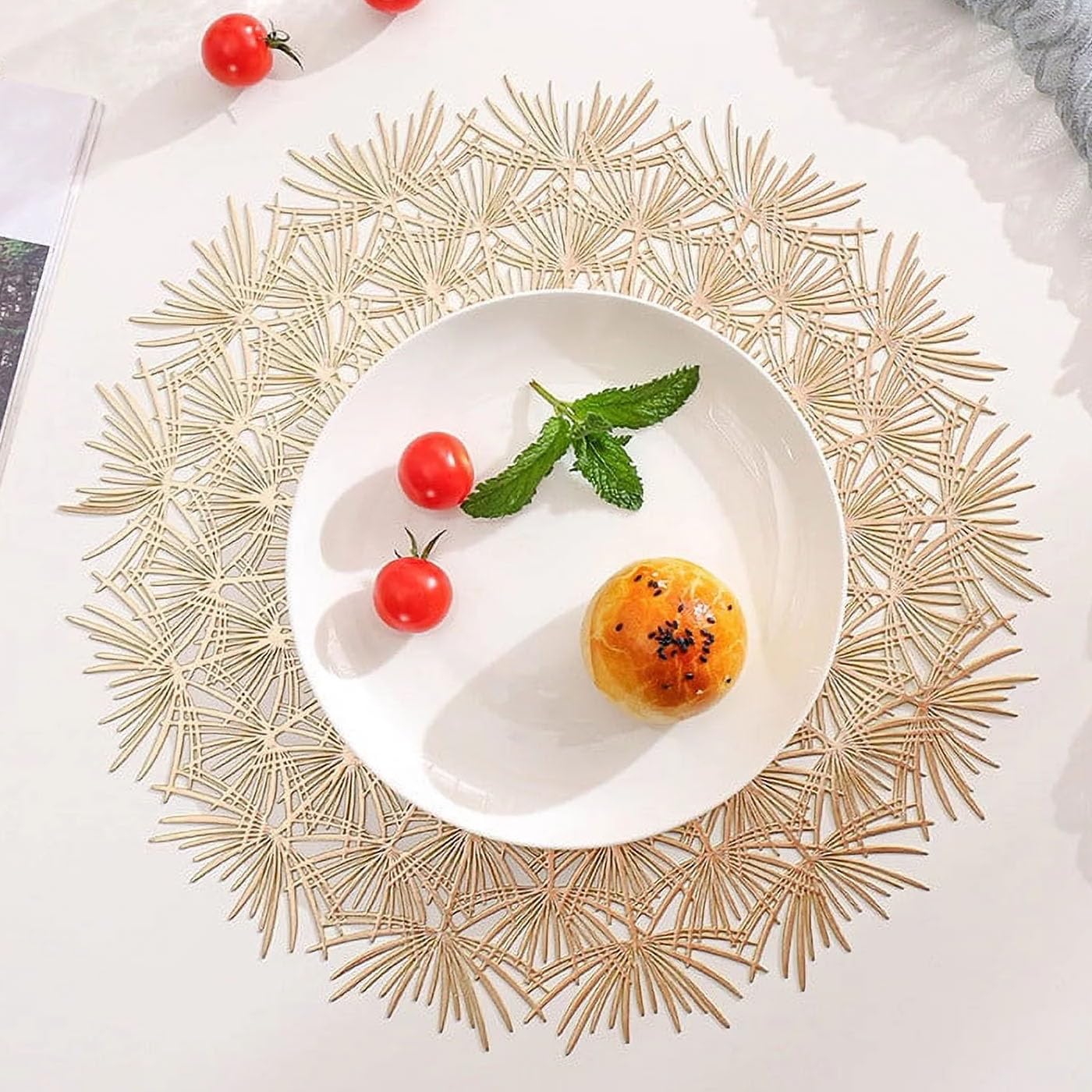 Table Placemats – PVC Heat Resistant Round – Set of 6 (38 cm)