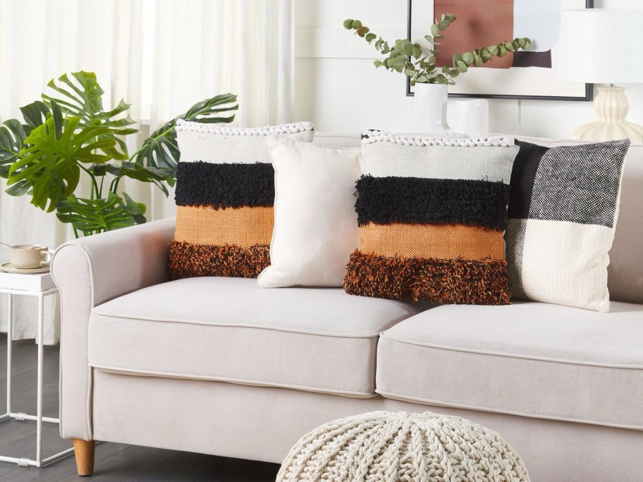 Cushion Cover – Hand Crafted Pit Loom 100% Cotton – 18x18 Inch (Set of 2)