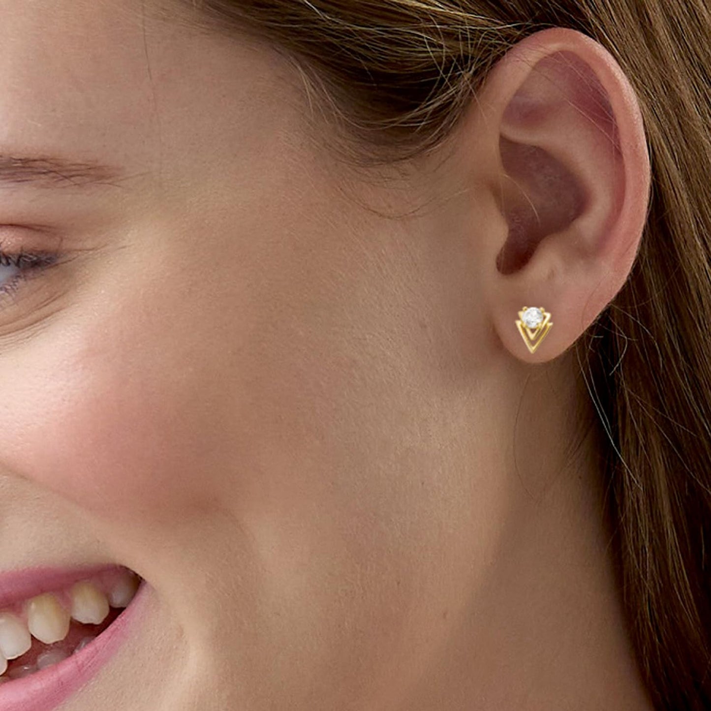 Contemporary Sterling Silver Earrings – Fashion Jewelry – 18K Gold Vermeil Micron Plated – Hypoallergenic