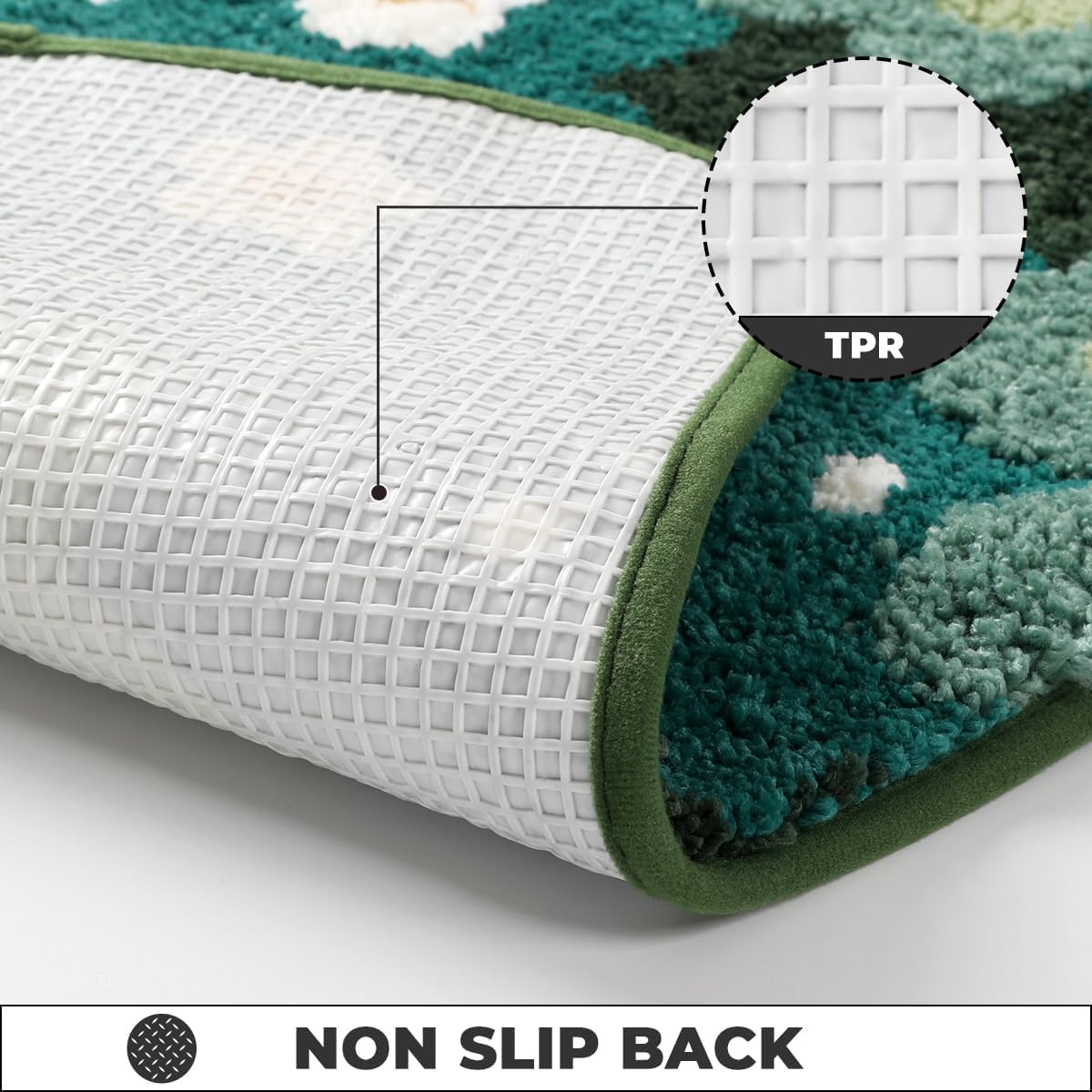Birch Super Soft Microfiber 2000 GSM Bath Mat 40x60 cm | Absorbent Anti-Skid Door Mat Home Bathroom Kitchen
