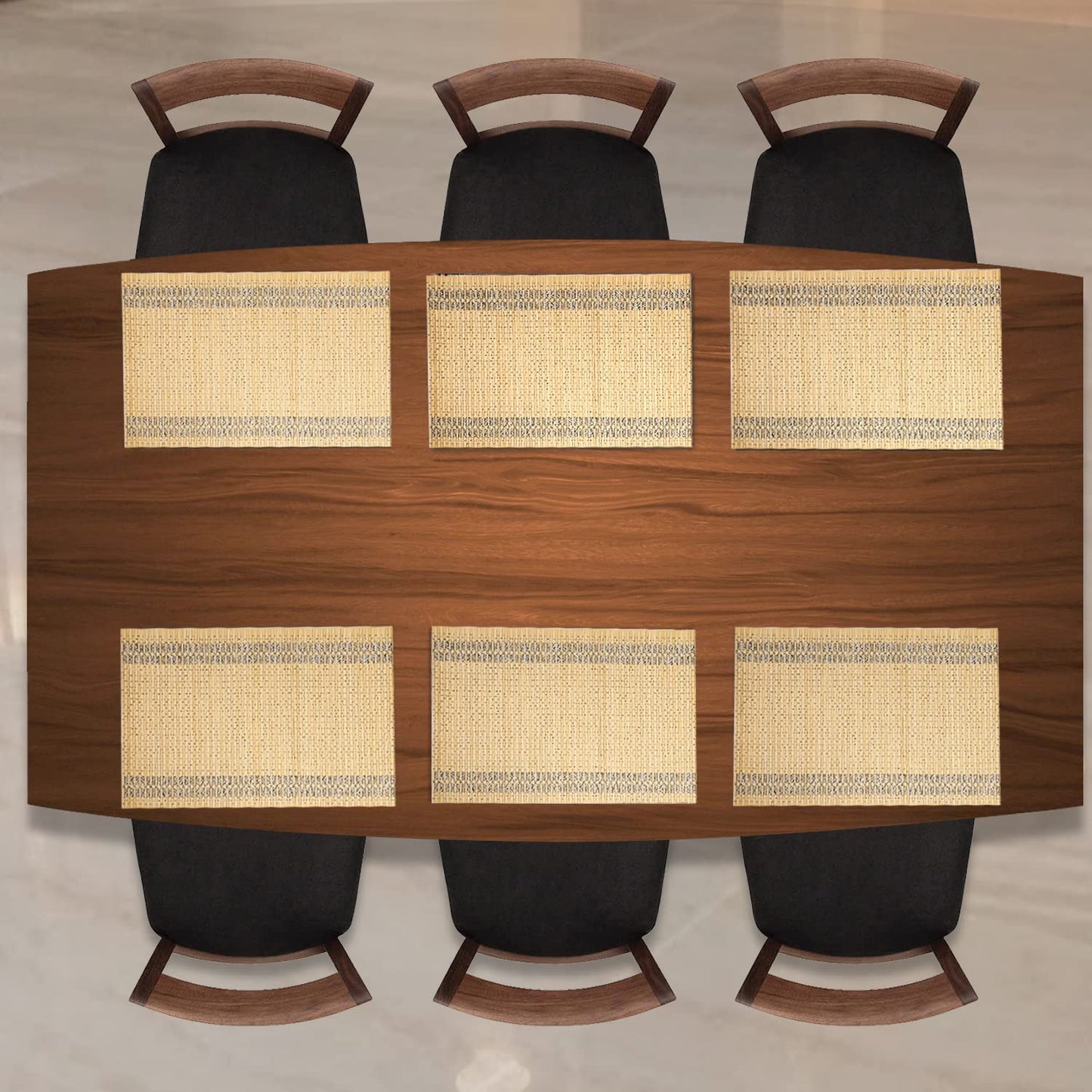 Placemats – Reversible Bamboo – 45x30 cm, Set of 6