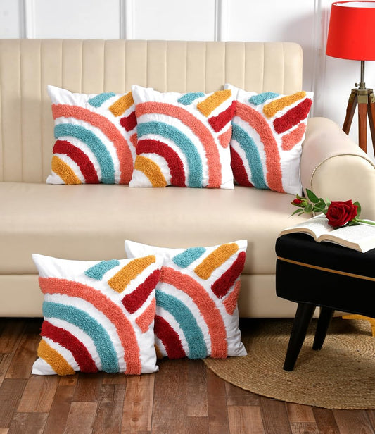 Cushion Cover – Tufted 100% Cotton – 16x16 Inch, Pack of 2