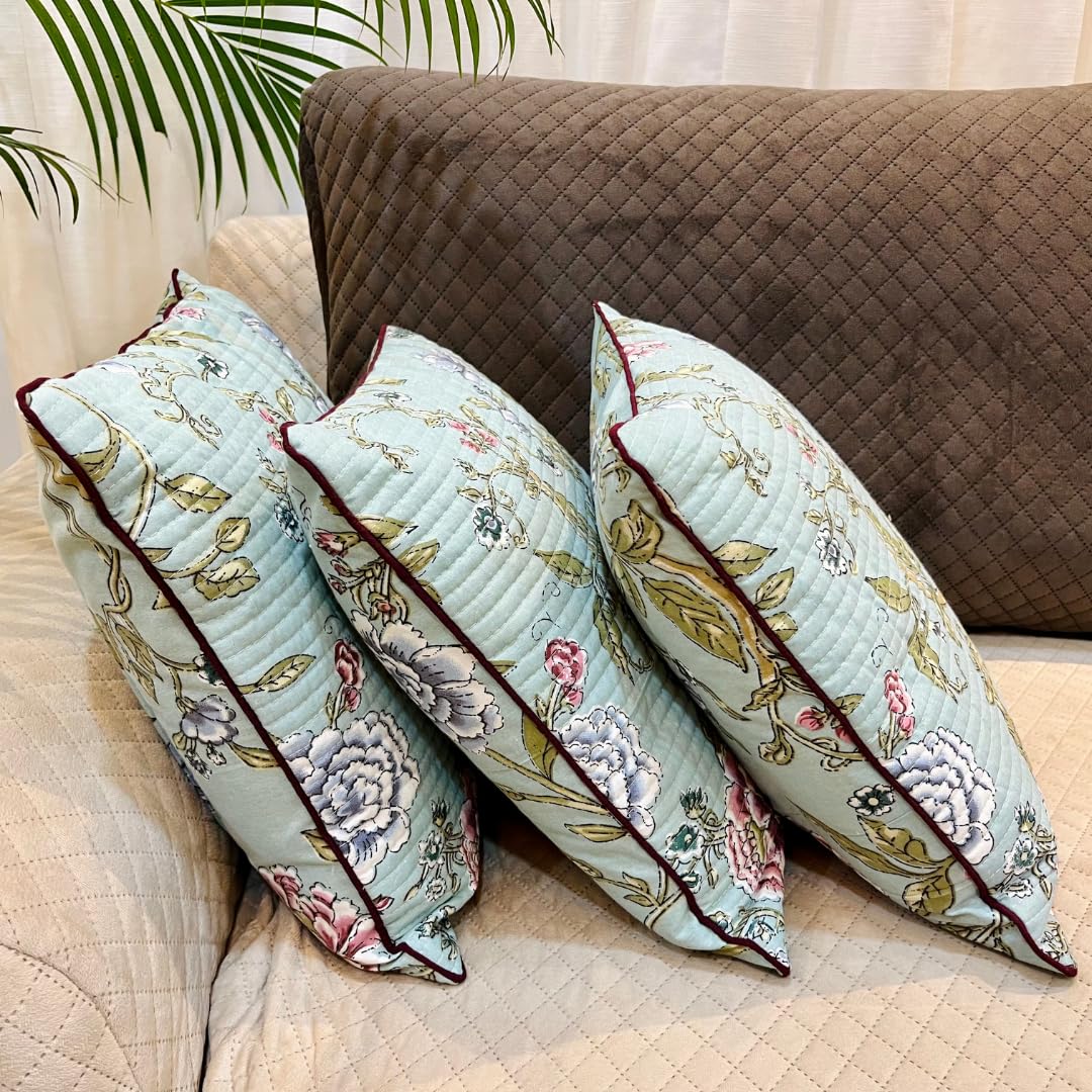 Wholesale Cushion Cover – Pure Cotton Hand Block Print – 16x16 inch (Pack of 2)