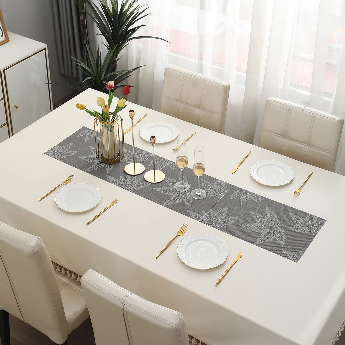 Wholesale Table Runner –  Polyester Blend, Easy Clean – 30x135 cm Grey