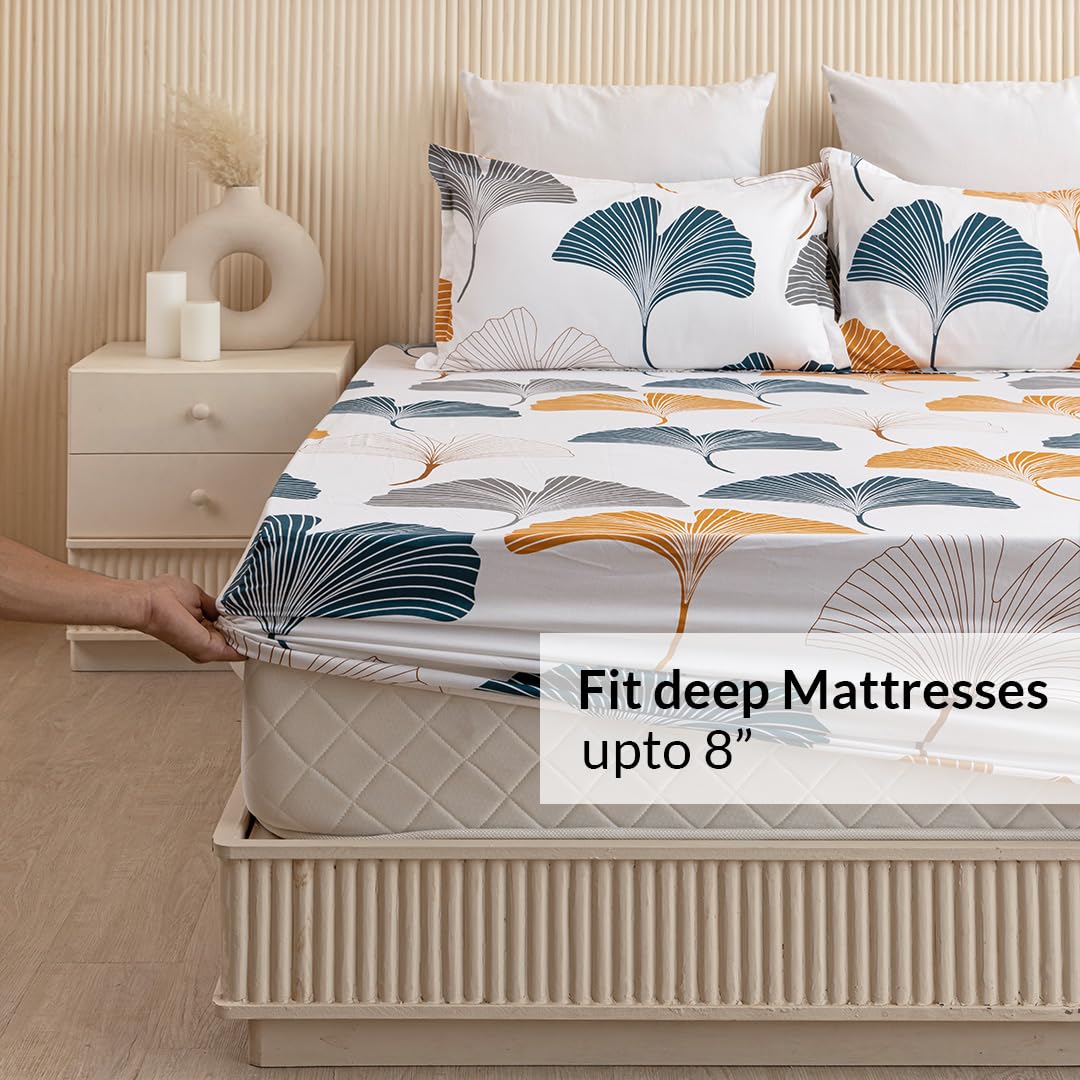 Bedsheet | Cotton Fitted Azo-Free | King Size, Set of 3