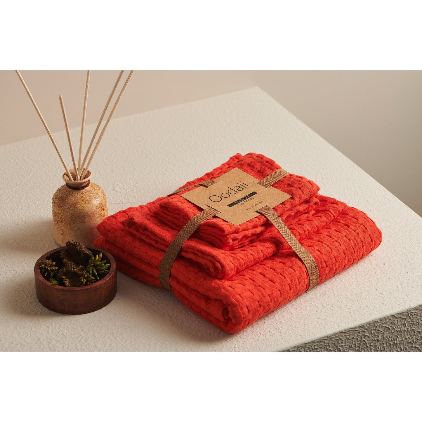 Cotton Waffle Towel - Bath Set