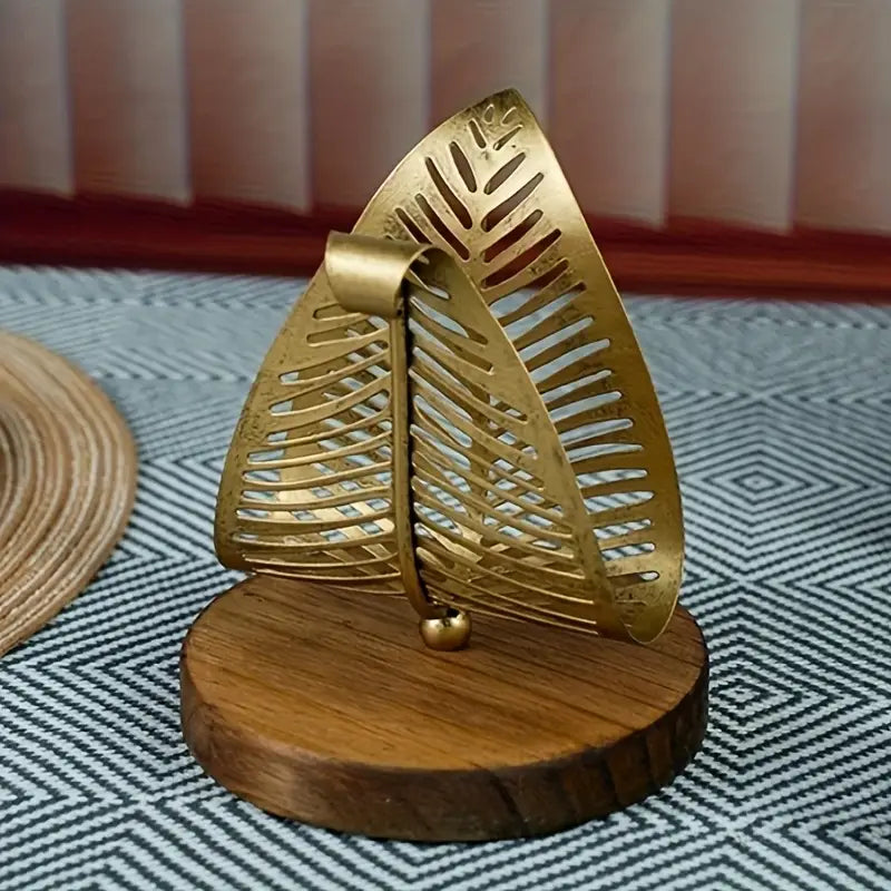 Brown Iron Napkin Holder - Decorative Tabletop Restaurant Decor