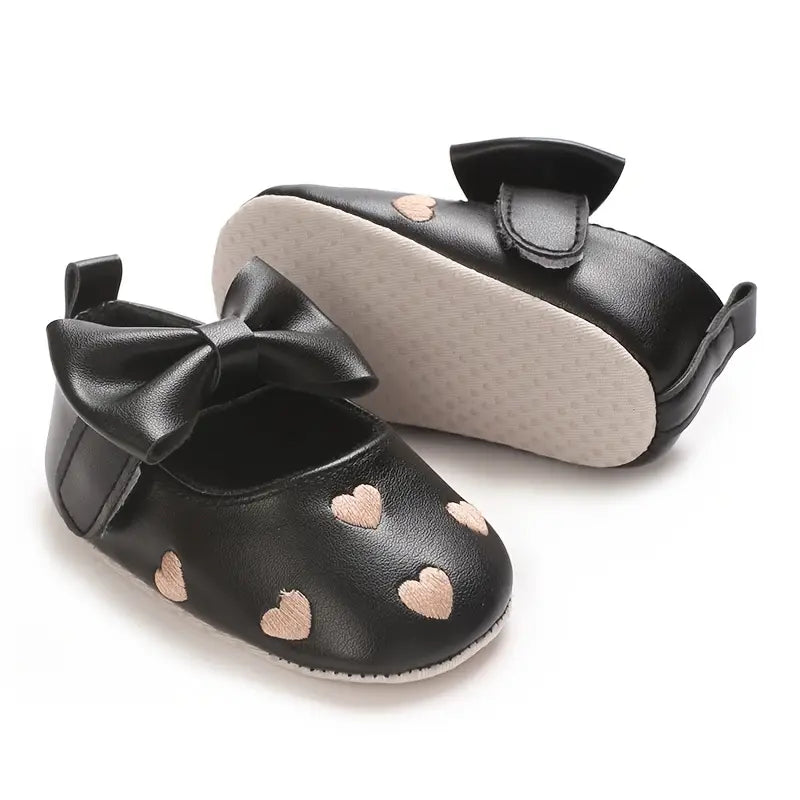 Bow Heart Infant Shoes | Non-Slip Stylish Baby Walking Footwear