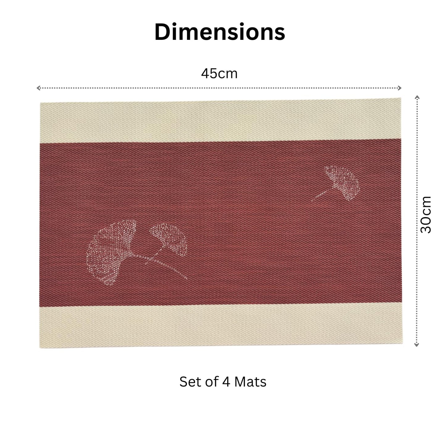 Table Placemats – Woven PVC – Set of 4 – Anti-Skid