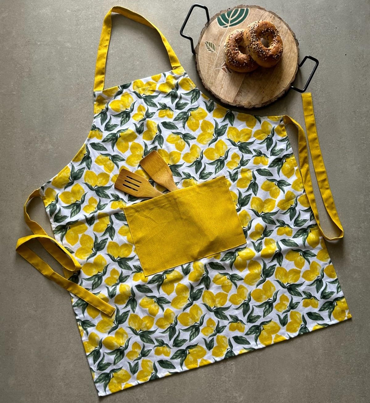 100% Cotton Kitchen Apron – Culinary Textile – Fully Washable – Made for Indian Sizes