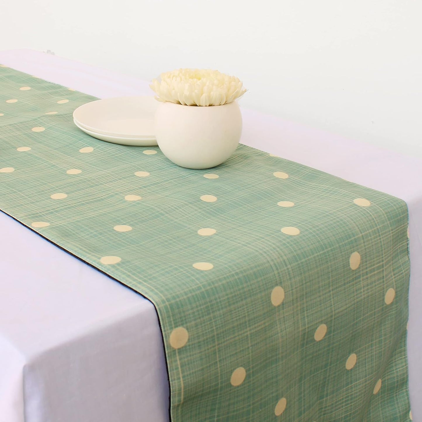 Polka Dot Poly Cotton Table & Bed Runner – 13x72 Inch – Wholesale Home Decor