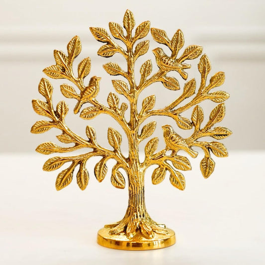 Brass Tree of Life Ornament – Pure Solid Brass – 5.9 inch Tabletop Decor