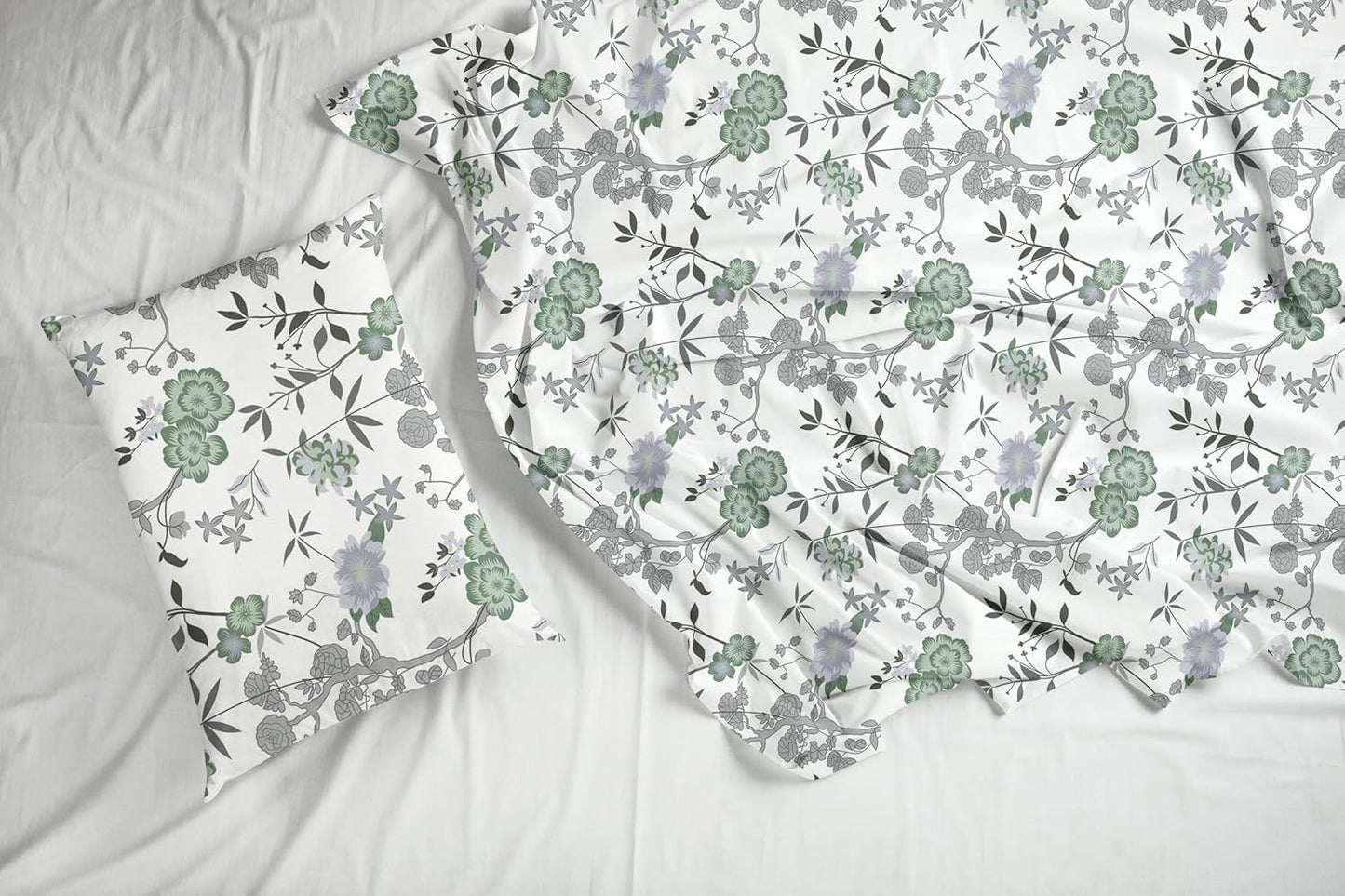 Double Bed Bedsheet Set - 100% Cotton 144TC - Soft & Breathable, 2 Pillow Covers