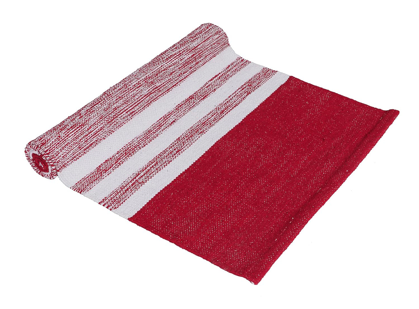 Hand Woven Cotton Runner – 100% Natural – 2x5 ft (60x152 cm) – Artisan Crafted
