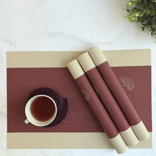 Table Placemats – Woven PVC – Set of 4 – Anti-Skid