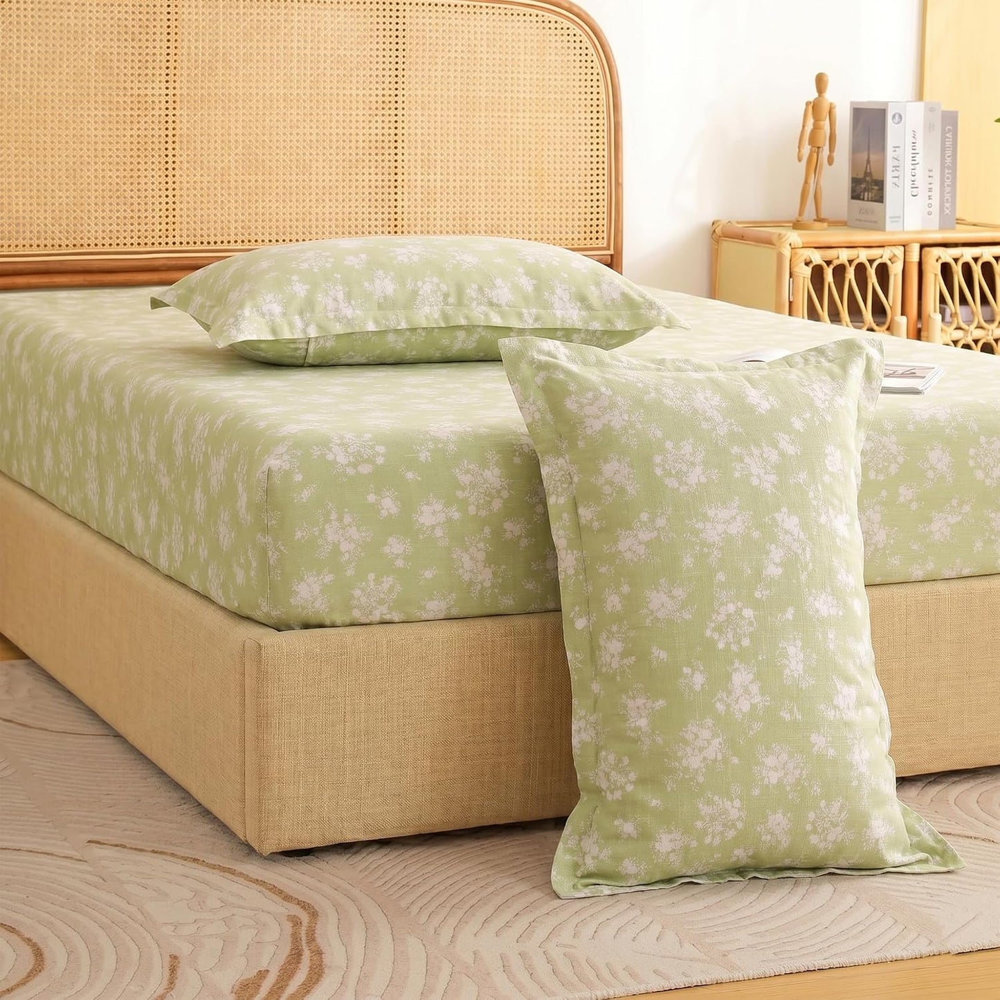 Bedsheet | Elastic Fitted Microfiber 240 TC Fade-Resistant | King, 182x198cm, Set of 3 | Fitted