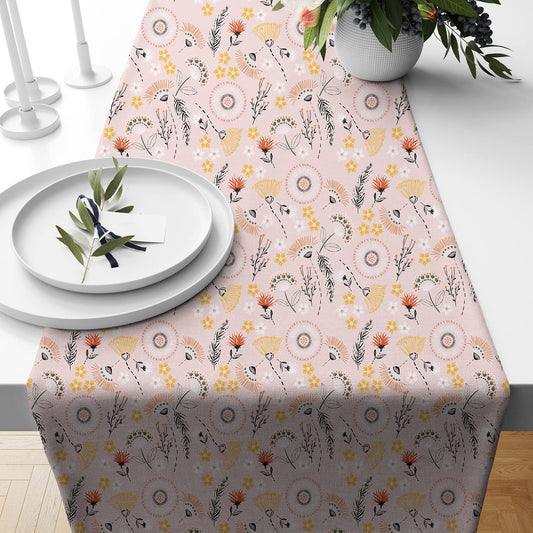 Wholesale Floral Poly Cotton Table & Bed Runner – 13x72 Inches