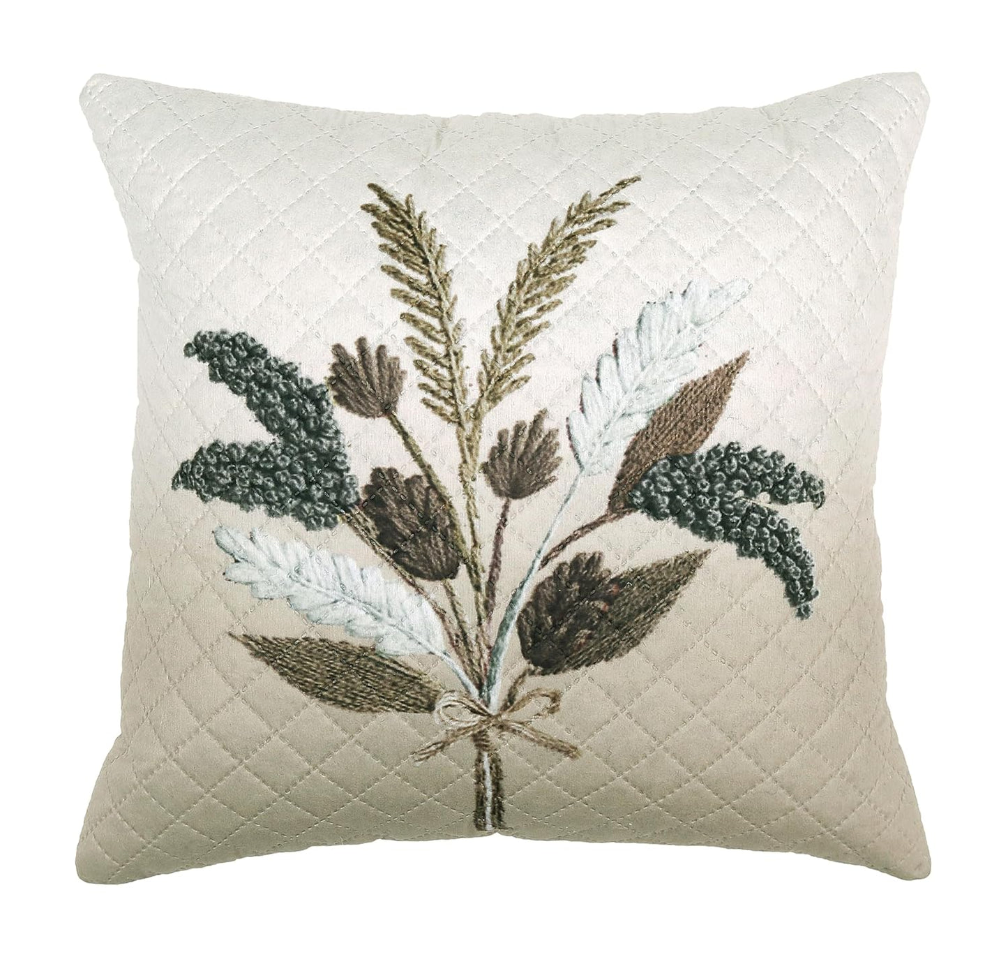 Floral Print Cushion Covers – Polycotton Blend – Invisible Zipper – 16x16 inch Set of 5