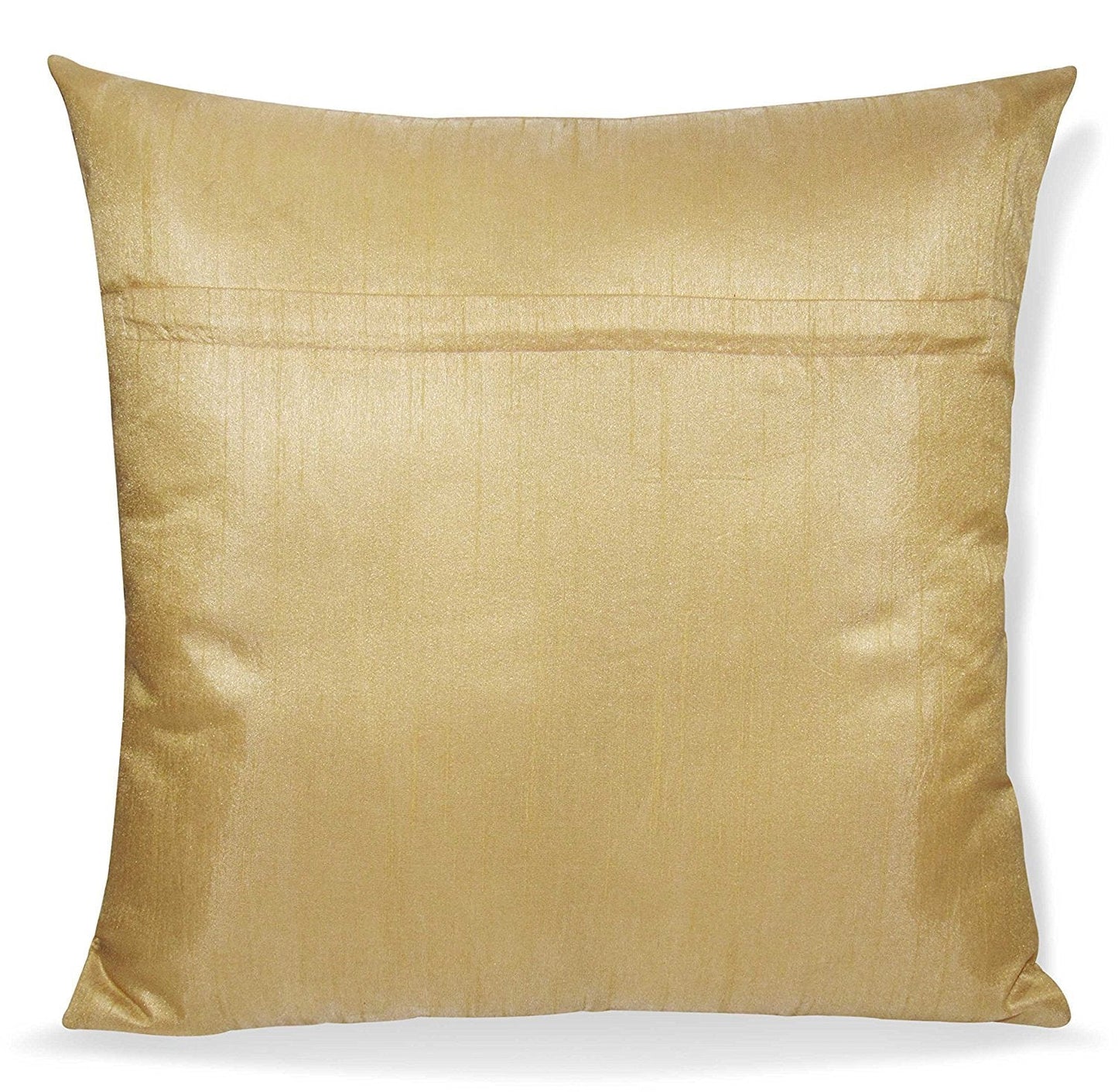 Cushion Covers – Dupion Silk Floral Gold Leaf – 16x16 Inch Set of 5 Wholesale