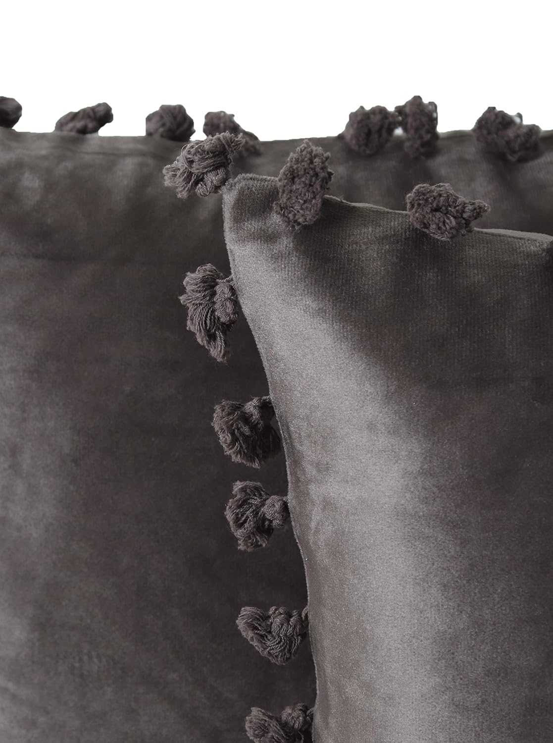 Pillow Cover – Velvet Tassel Fringe – 12x12 Inch (2-Pack) – Wholesale