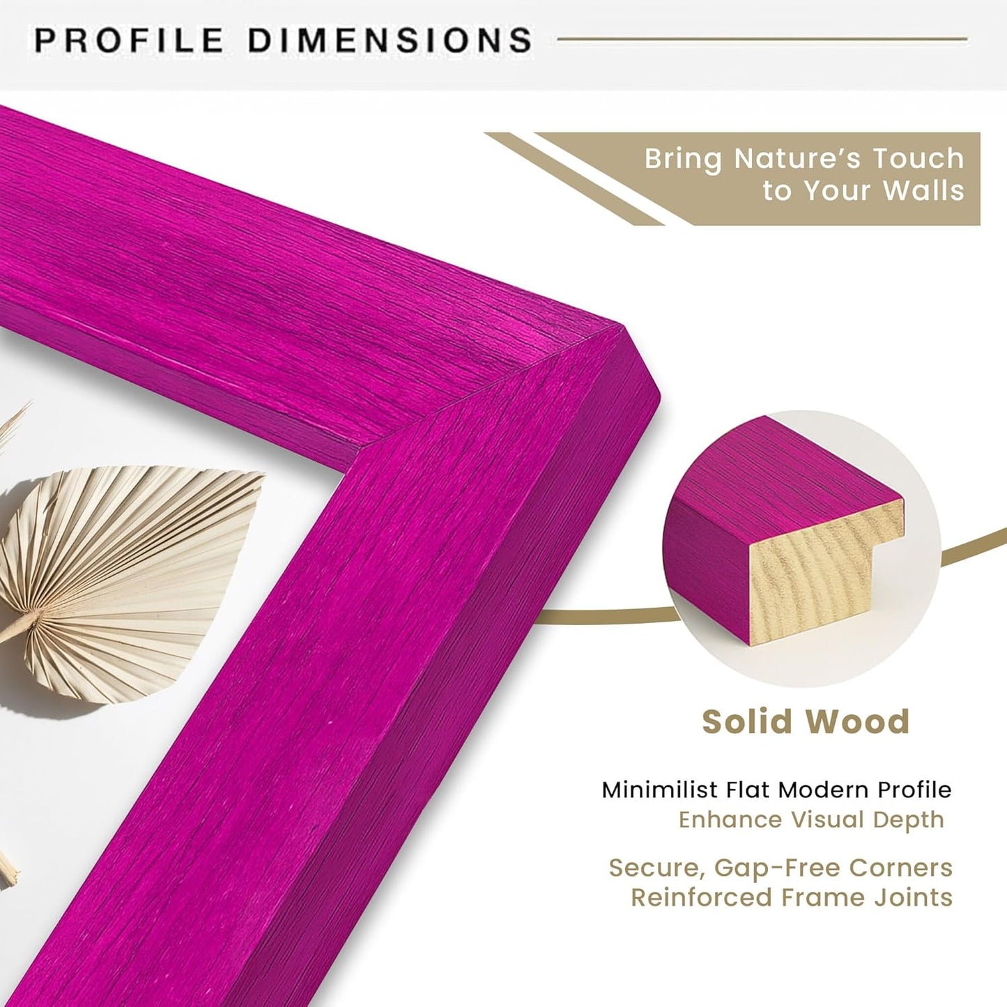 Pink Woodgrain Photo Frame – Wooden Picture Frame – 6x8 inch