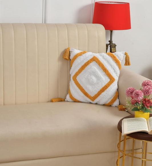 Tufted Cotton Cushion Cover – 16x16 Inch – Pack of 2 | Wholesale Retail Supply