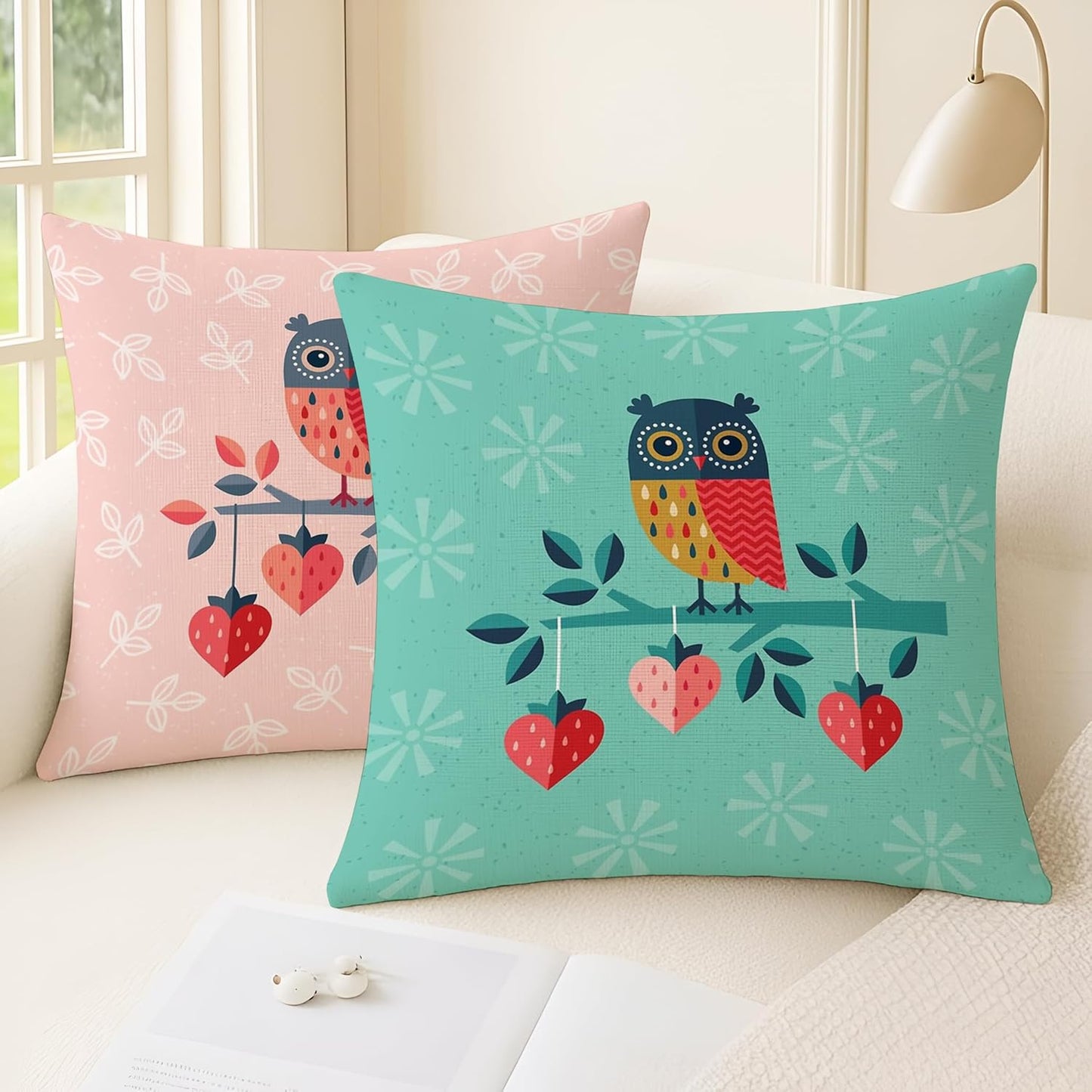 Polycotton Cushion Covers – Printed Design – 18x18 Inches, Set of 2 Wholesale