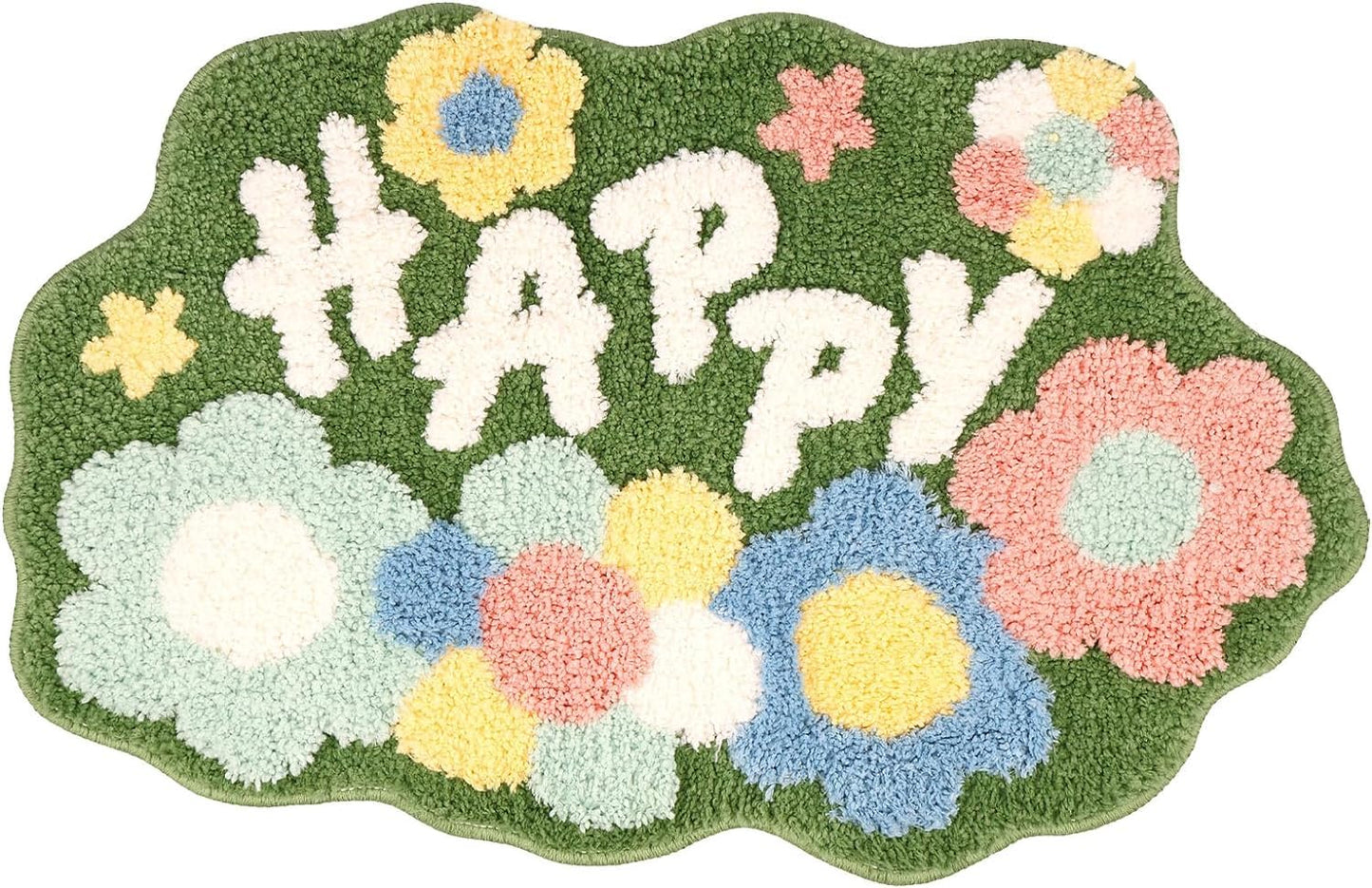 Happy Super Soft Anti-Skid 2000 GSM Microfiber Mat (40x60 cm) Pack of 1 | Absorbent Bath, Kitchen, Door Floor Mat