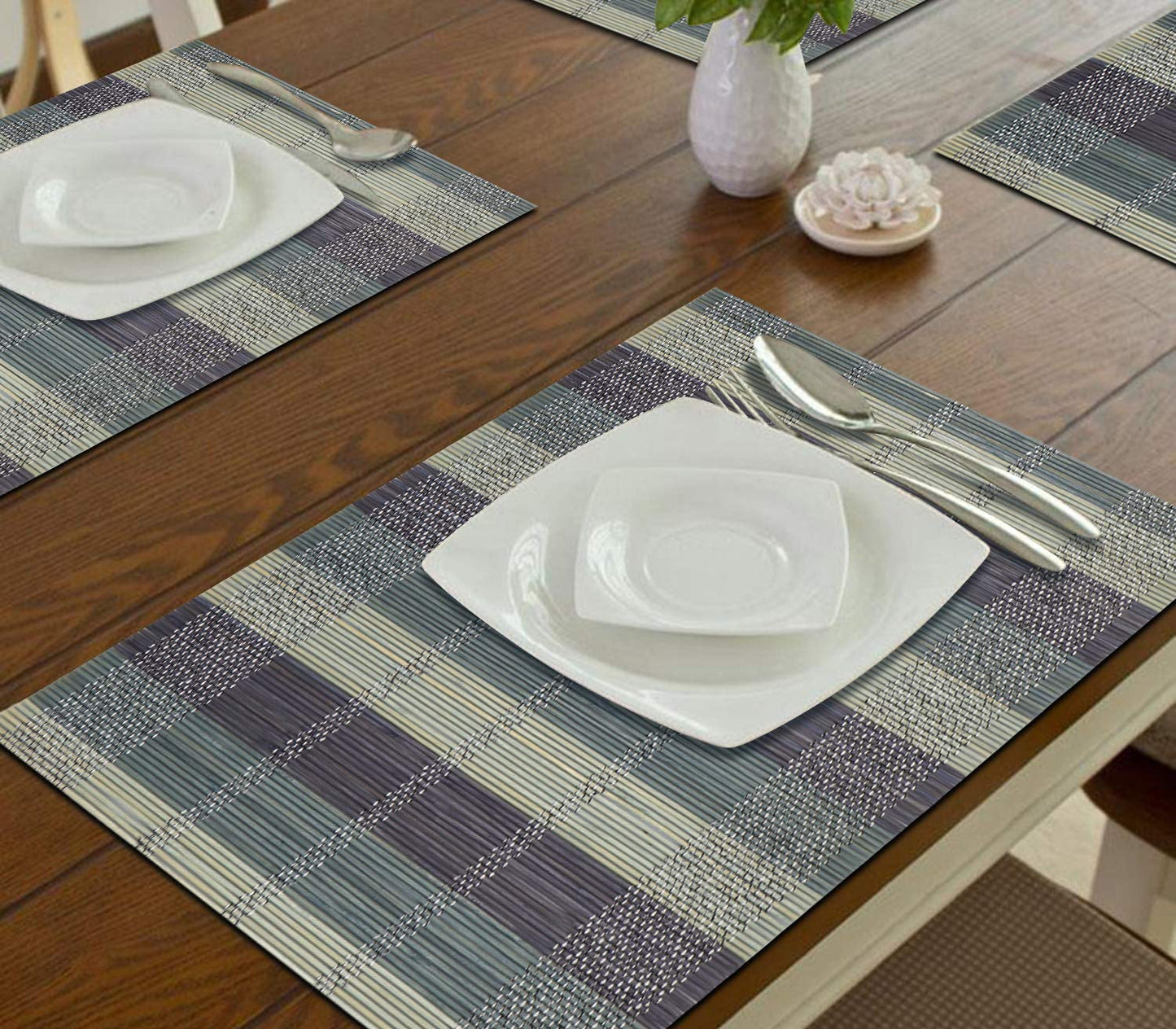 Dining Placemats – Heat Resistant Bamboo – 45x30 cm, 6-Pack