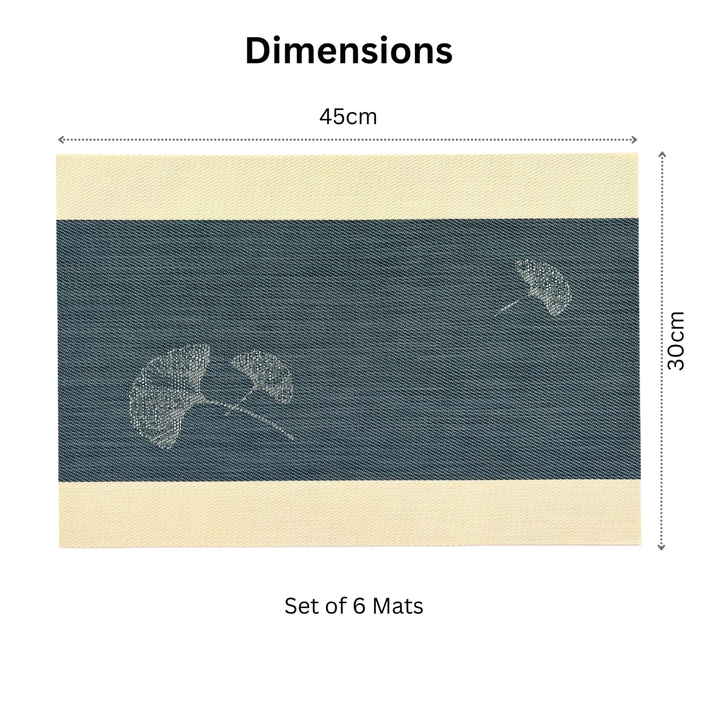 Dining Table Placemats – Woven PVC Anti-Skid – Set of 4