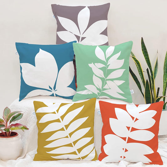 Wholesale Cushion Covers – Polycotton Botanical Print – 18x18 Inches, 5-Pack