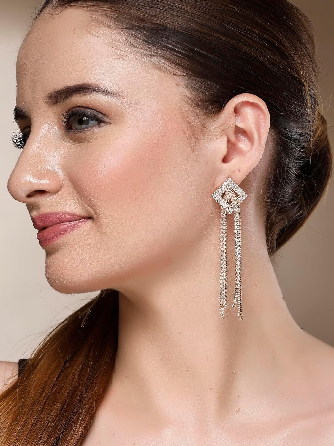 Contemporary Gold Drop Earrings – Women's Jewellery – Gold-Plated Finish – Retail Pack