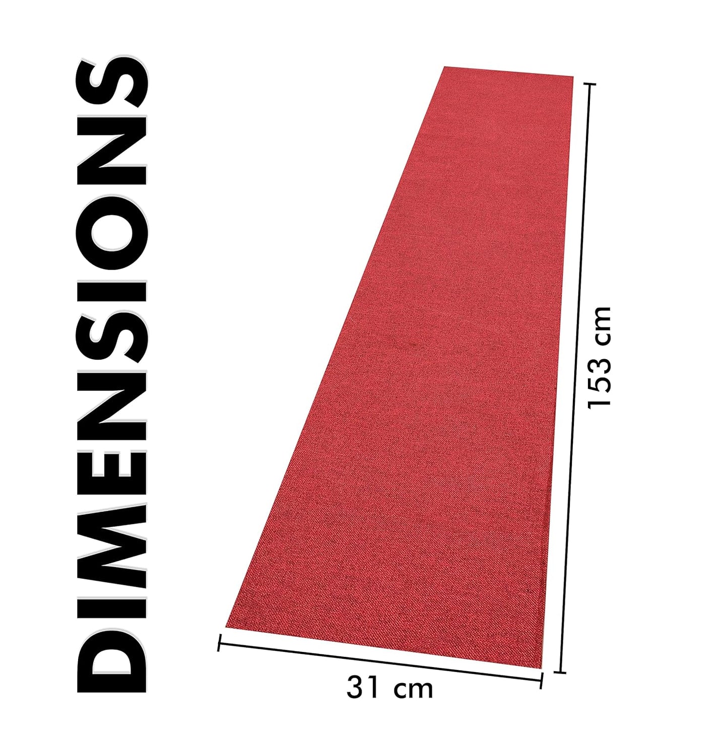 Dining Table Runner – Poly Jute Blend – 12x60 Inch, Maroon