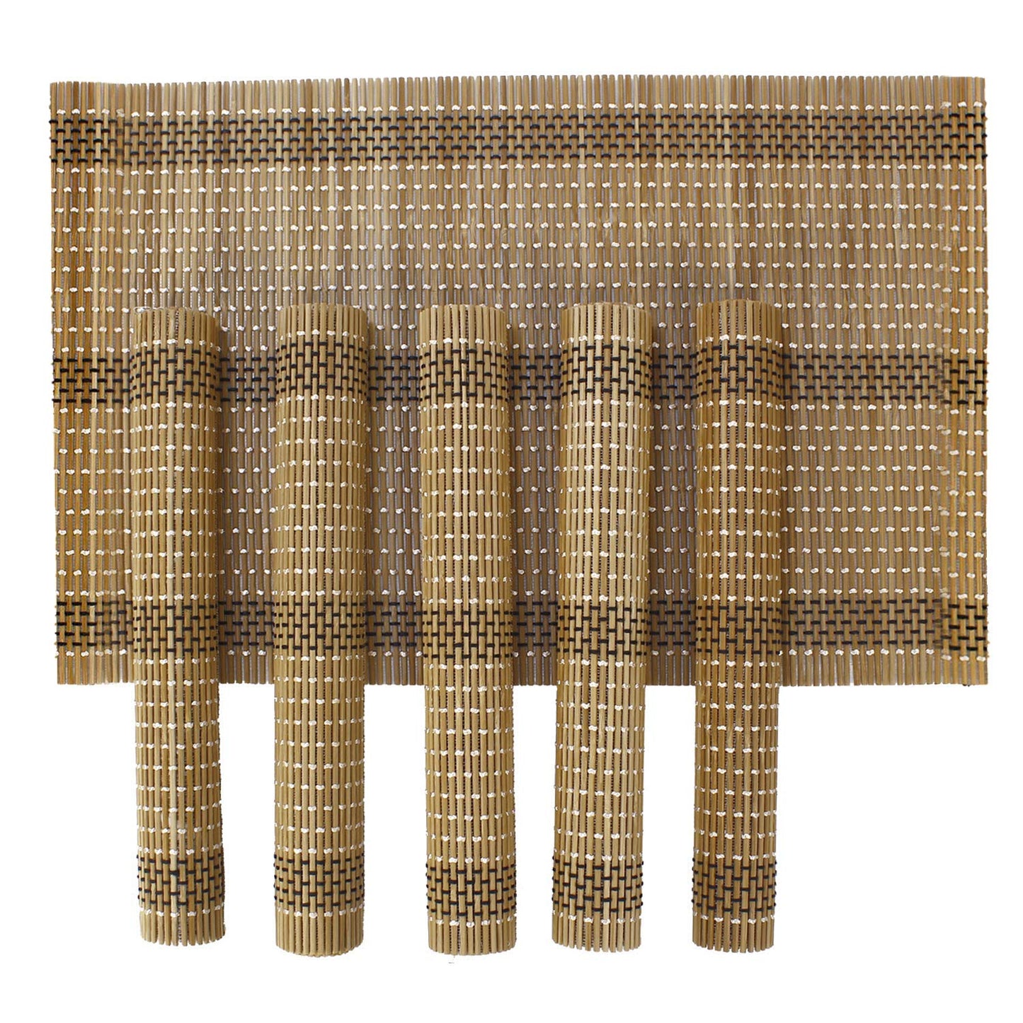 Table Mats – Heat Resistant Bamboo, Tortilla Brown – 45x30cm, Set of 6